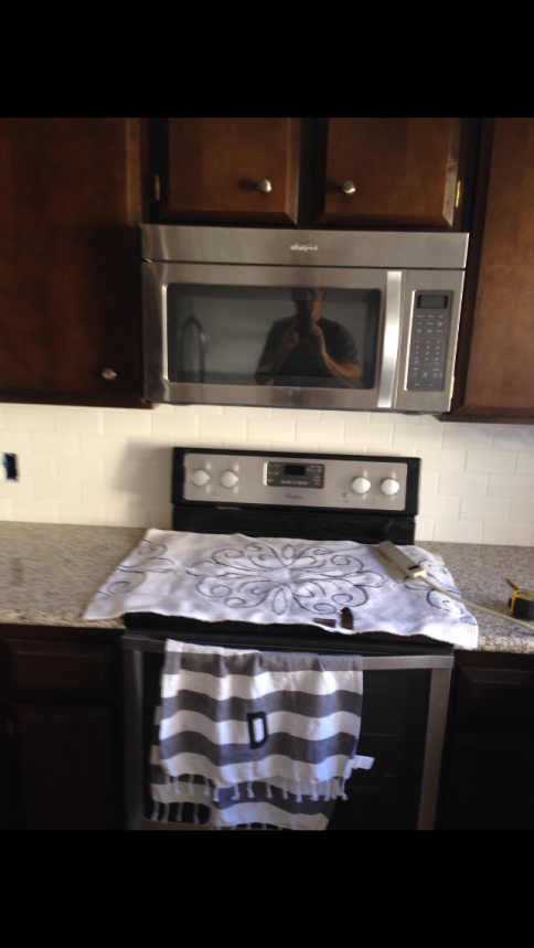 HandyDad and my microwave... where it belongs!